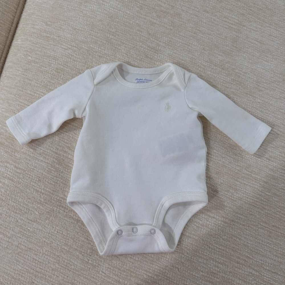 Polo Ralph Lauren baby White Long-Sleeve Bodysuit Essential